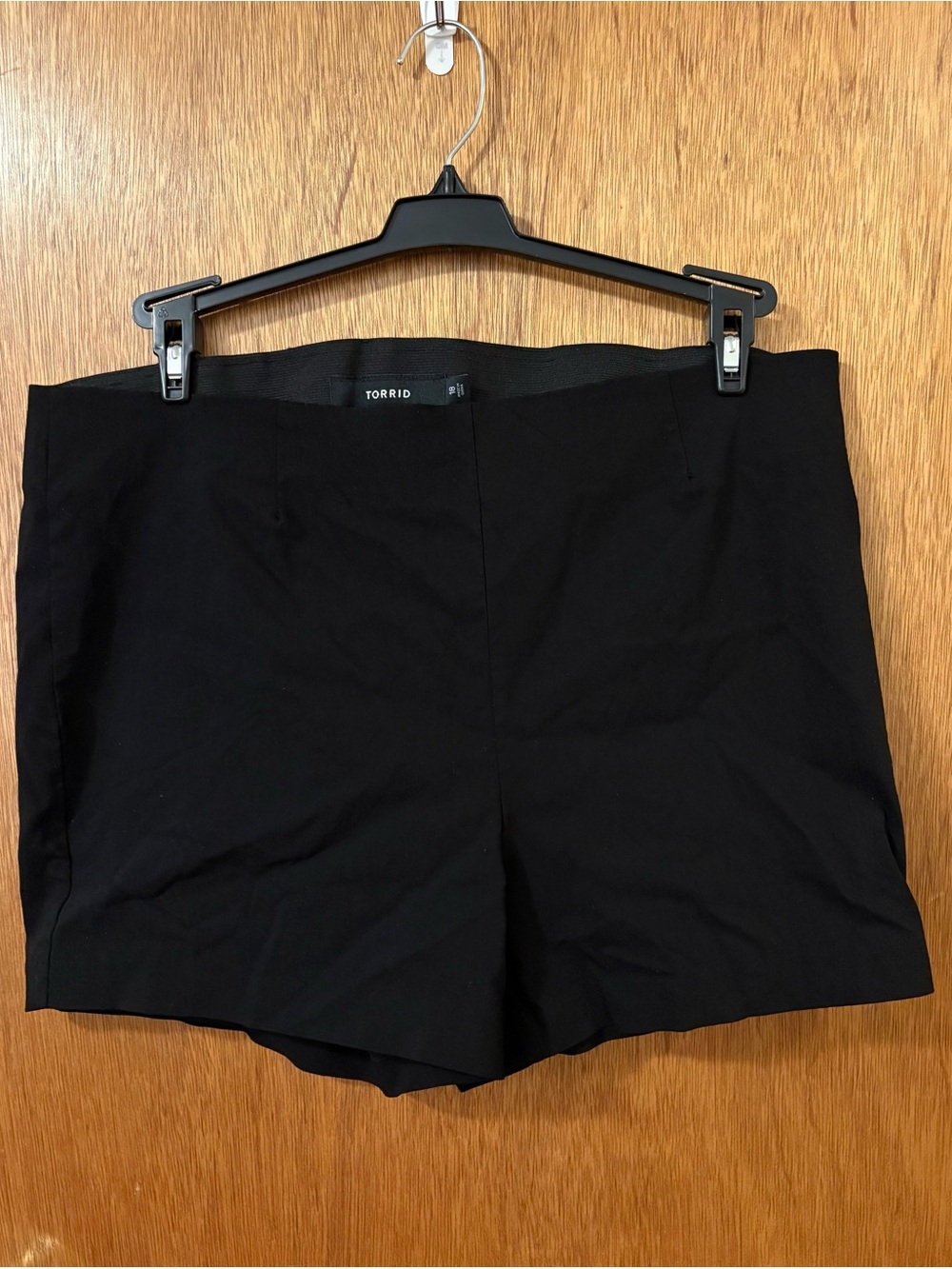 torrid Black High-Waist Dressy Stretch Shorts with Side Zip